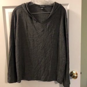 Lightweight hoodie in heather gray, size XL
